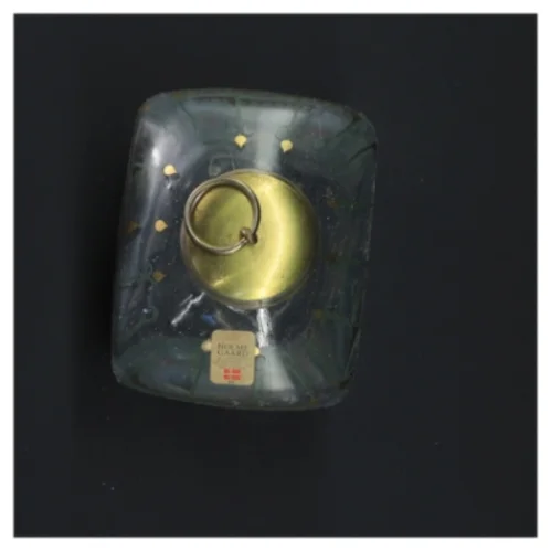 Dekorativ glasflaske fra Holmegaard (str. 19x9x7 cm)