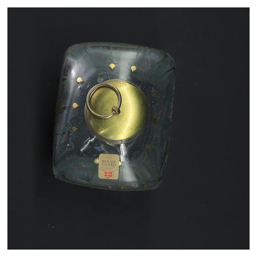 Dekorativ glasflaske fra Holmegaard (str. 19x9x7 cm)