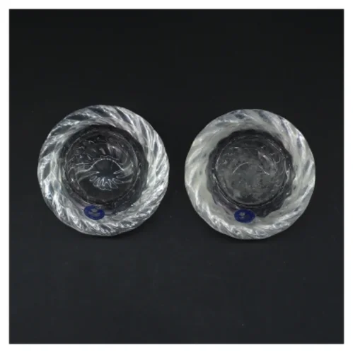 Glas fyrfadsstager fra Royal Copenhagen (str. Ø 10 cm)