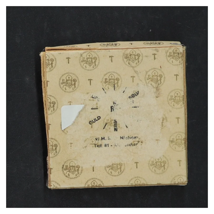 Dekorertinlysestage fra Jørgen Jensen (str. Ø. 6,5 cm)