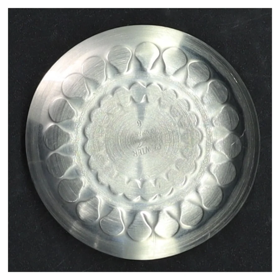 Dekorertinlysestage fra Jørgen Jensen (str. Ø. 6,5 cm)