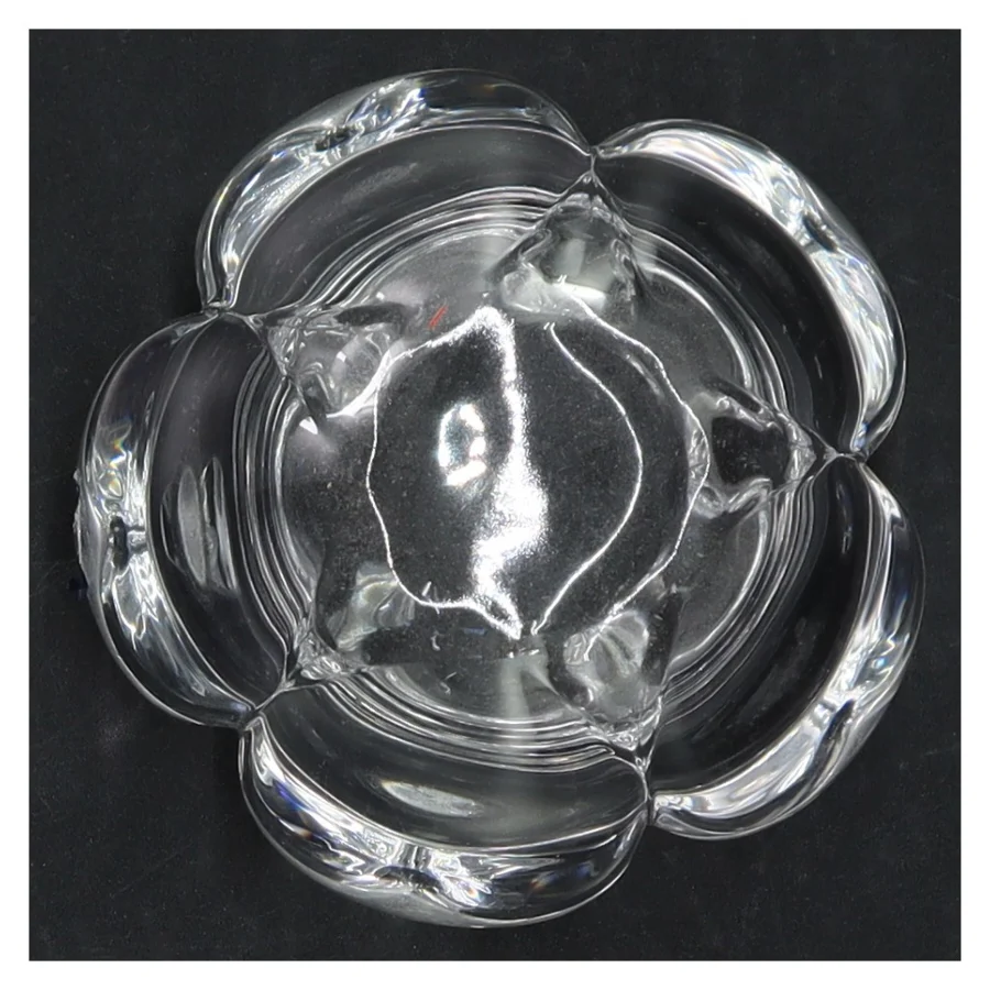 Glasblomst lysestage fra Royal Copenhagen (str. H 7 cm, ø 9,5 cm)