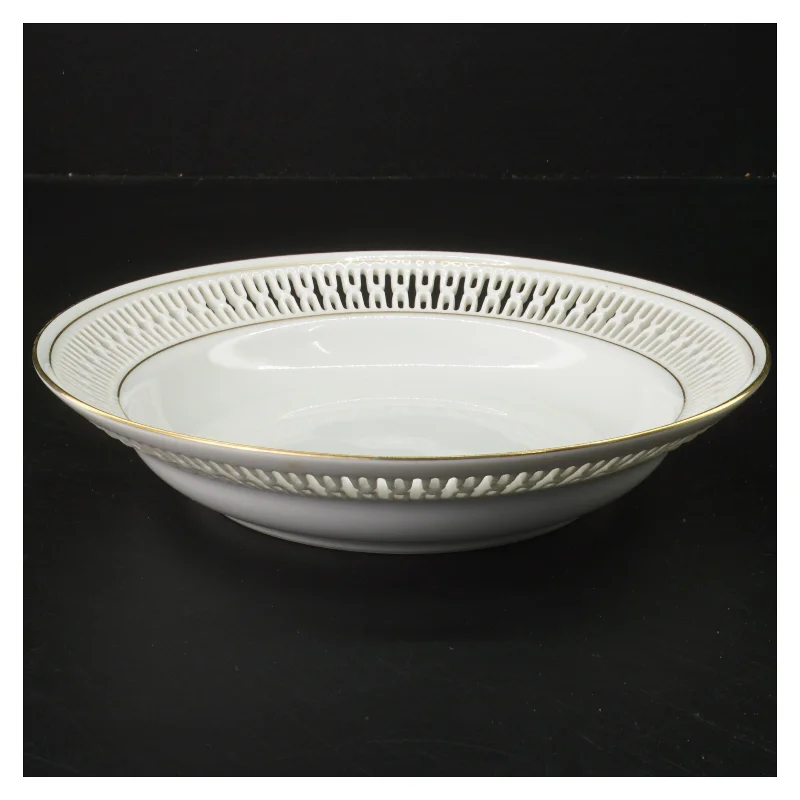 Porcelæn tallerken med guld kant fra Bing & Grøndahl (str. Ø 21,5 cm)