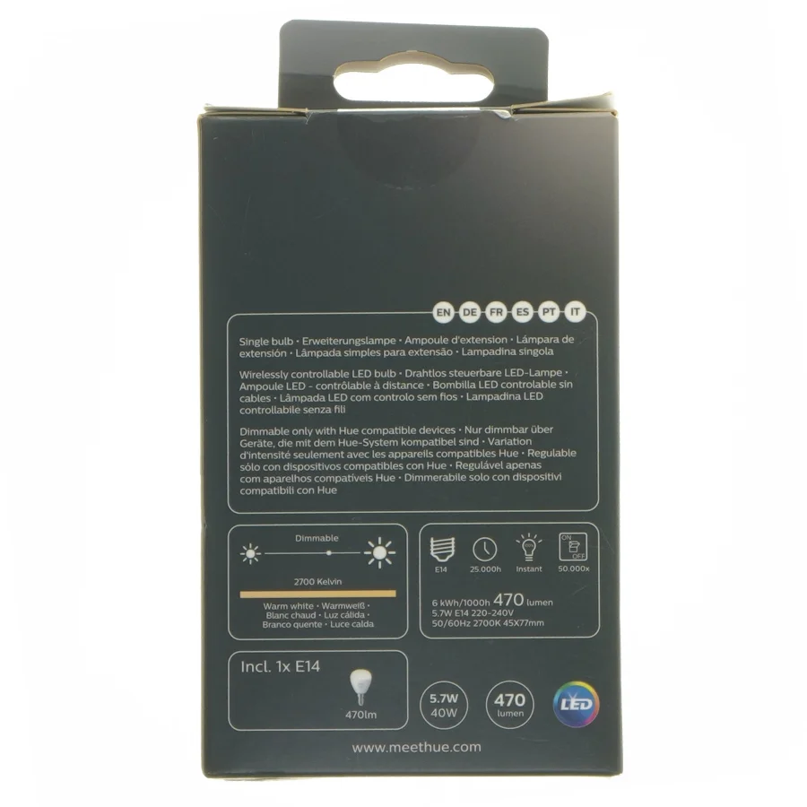 Philips Hue E14 P45 LED-pære fra Philips