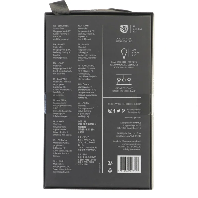 Umage Silvia lampe mini grå fra Umage (str. ø 32 cm, højde 24,5 cm)