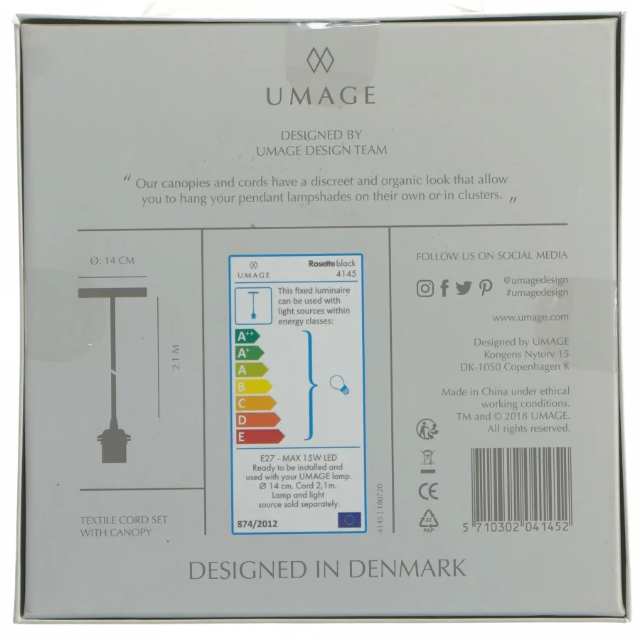 Tekstilledning med baldakin fra Umage (str. Ø 14 cm)
