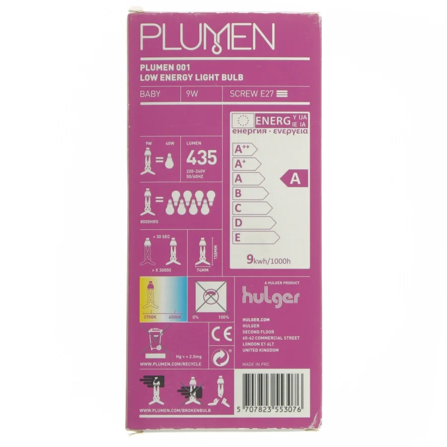 Plumen 001 Lavenergipære fra Plumen (str. 17 cm)