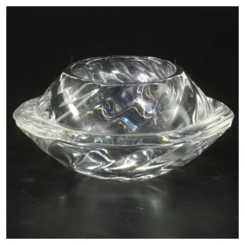 Glas lysestage (str. Ø 11 cm)