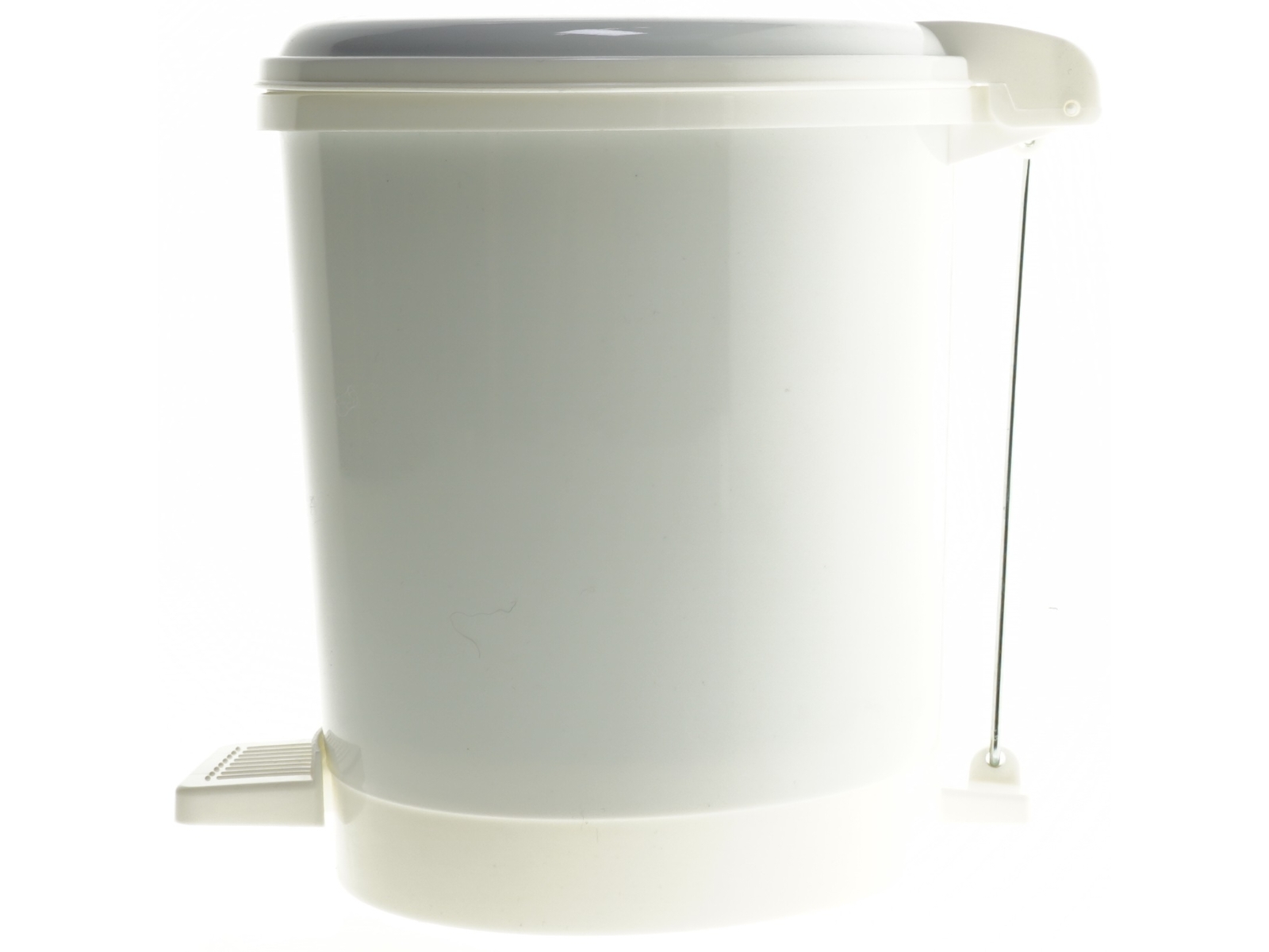 Hvid affaldsspand med sort inderspand fra Jysk (str. 20x15 cm)
