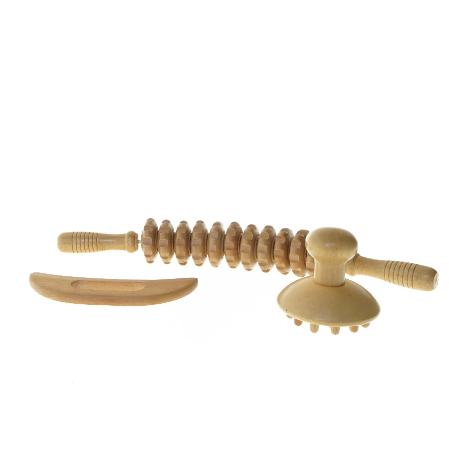 Træ massageværktøj sæt (str. 44 cm)