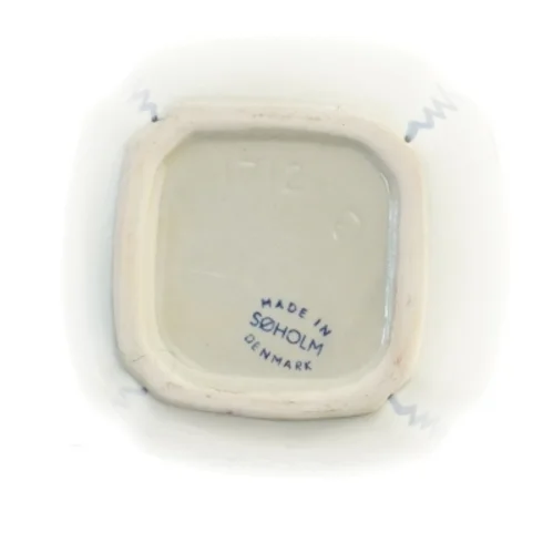 Kakaokrukke med korklåg fra Søholm (str. Ø 7,5 cm længde 14,5 cm)