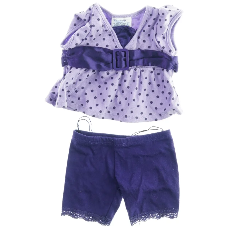 Bamse tøj farven lilla fra Build a Bear (str. Livvidde 16 cm)