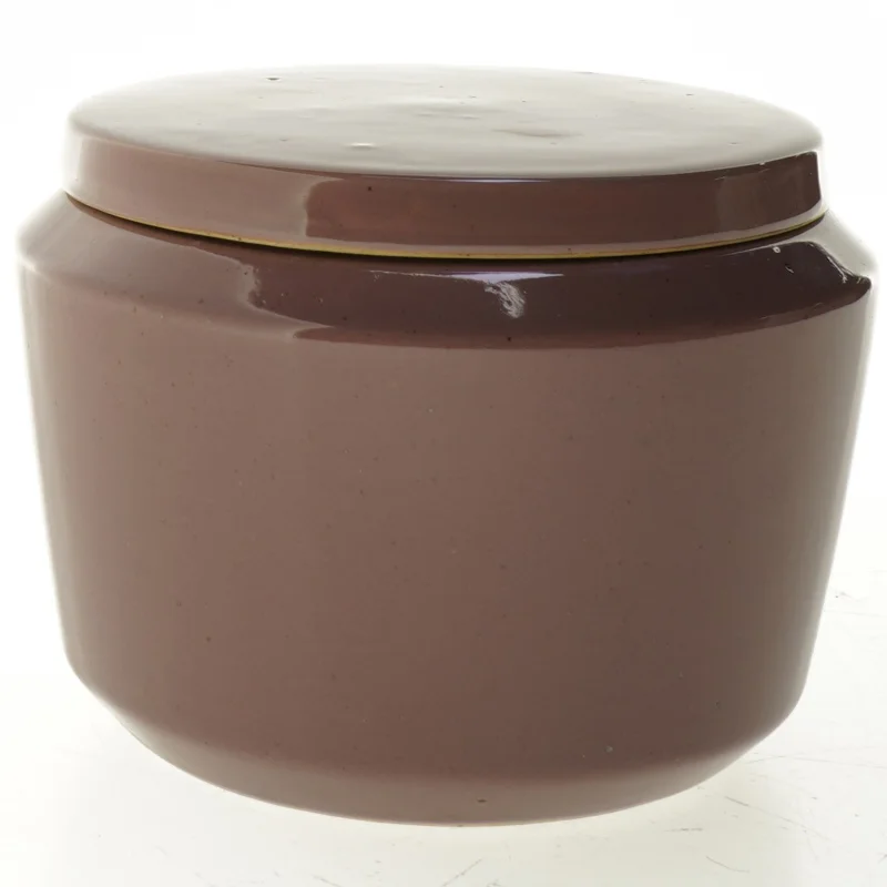 ubrugt stor krukke med låg fra sødahl.  (str. 12 x 8 cm)