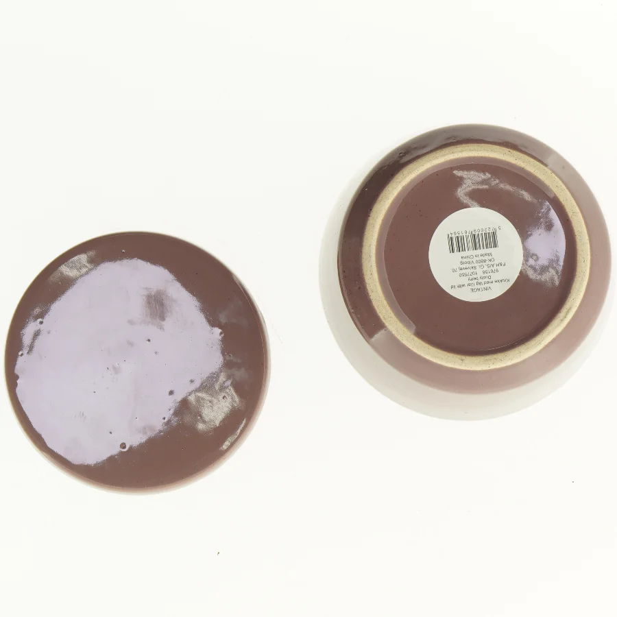 ubrugt stor krukke med låg fra sødahl.  (str. 12 x 8 cm)