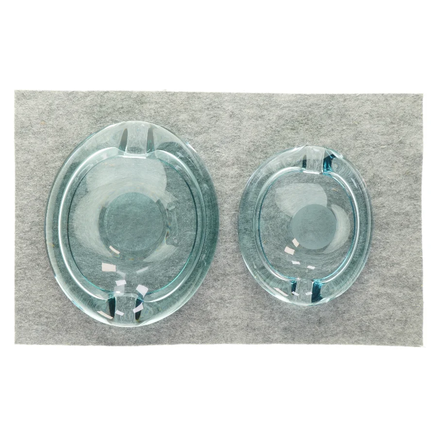 Holmegaard vintage farvet glas Glasskåle / askebægre 2 stk. (str. 10 x 20 og 7 x 16cm)