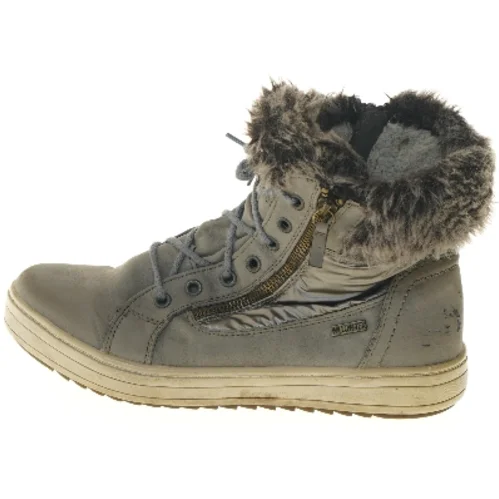 Grå vinterstøvler med pelsfor, str. 40 fra Willow (str. 40 )