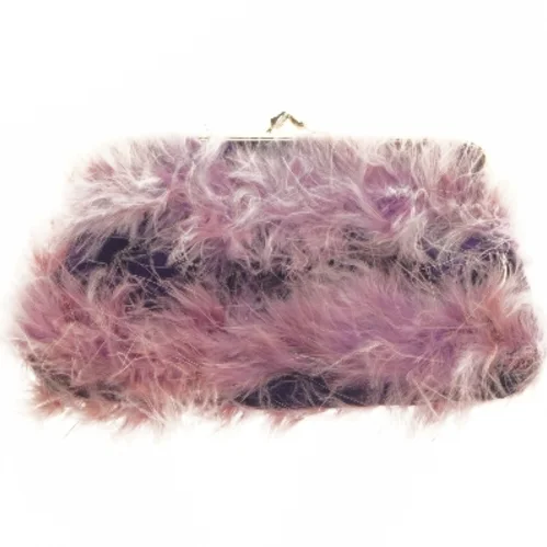 Vintage Lille fluffy håndtaske fra 60erne (str. 20x11 cm)