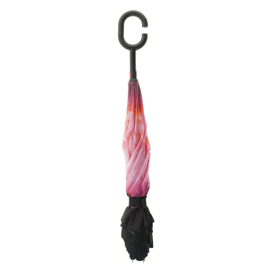 Ny Paraply med C-formet håndtag (str. 81 cm)