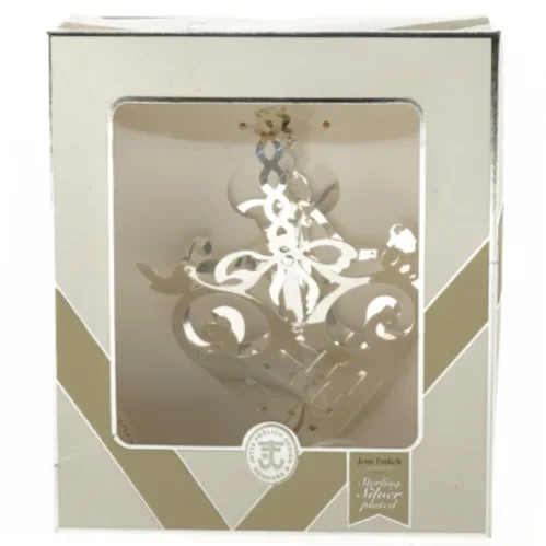 Stort hjerte Julepynt, jette frolich nyt ægte sølvbelagt stort julehjerte fra Jette Frölich (str. 14 cm)