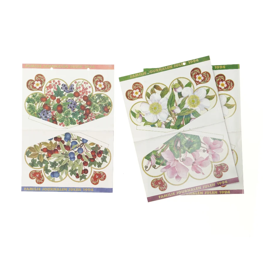 retro ubrugte originale Kræmmerhuse fra Familie Journalen Julen (str. 28 x 20 cm)