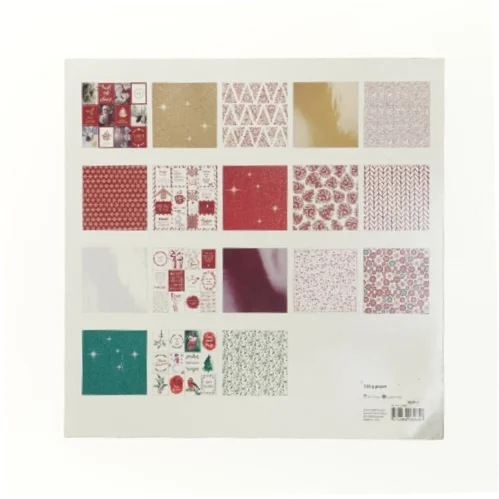 Julepynt papirmappe fra Vivi Gade diy, hobby,  mønstret papir fra Vivi Gade (str. 30 x 30)