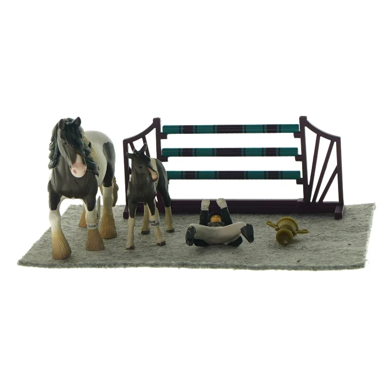 nye sleich hest og føl,  Sæt med rytter, spring og hesteudstyr