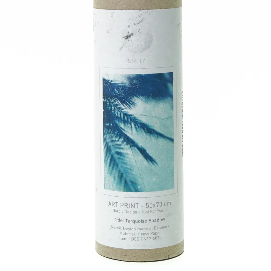 ny Plakat turquoise shadow fra Nordic Design (str. 50 x 70 cm)