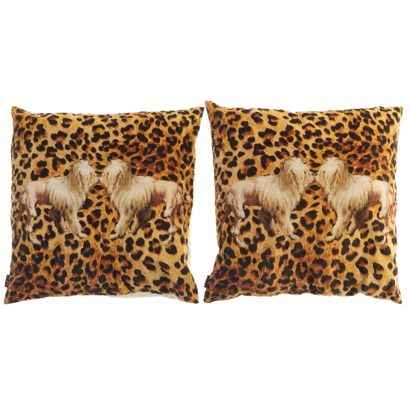 2 smukke puder fra Vanilla fly, Leopardmønster Puder fra Vanilla Fly (str. 49x48 cm)