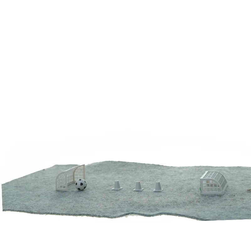 kagepynt fodboldmål 2 stk og fodbold kegler i hvid plast. 