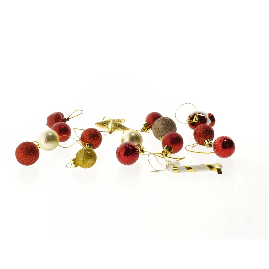Vintage og retro Julepynt 17 små julekugler  (str. Blandet størrelser)