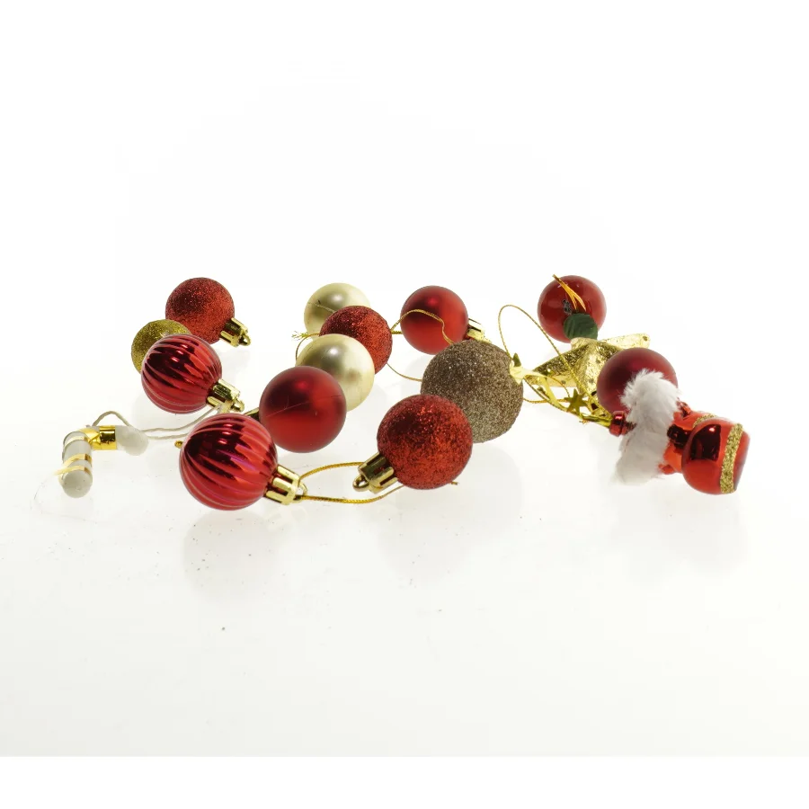 Vintage og retro Julepynt 17 små julekugler  (str. Blandet størrelser)