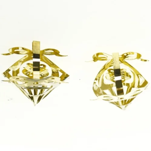 Julepynt, royal copenhagen 2 store kræmmerhus (str. 20 x 7 cm)