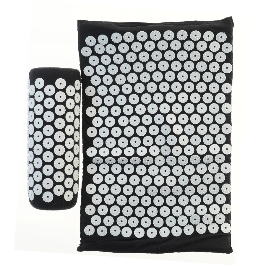 Ubrugt, nyt sæt med Akupressurmåtte og pude (str. 64x40 & 37 cm)