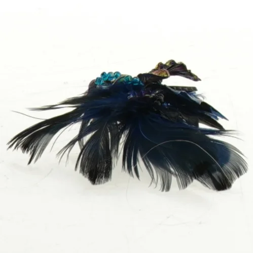 ny Broche med fjer og smukke sten i gavepose(str. 9 x 5 cm)