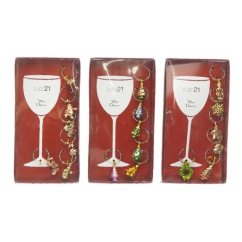 Wine charms fra Suite21 (str. 6 stk. pr. pakke)