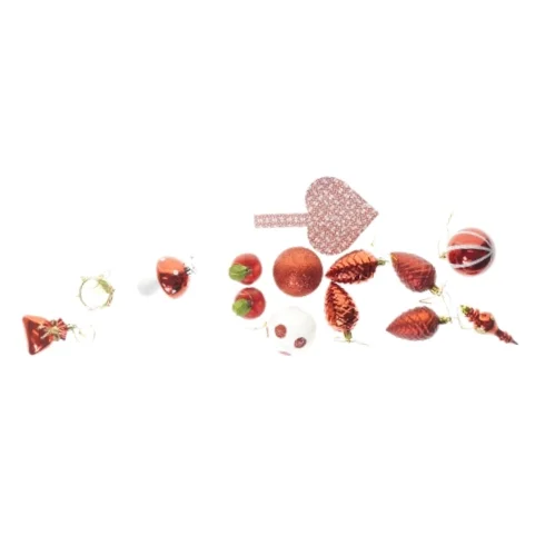 Retro Julepynt, 14 stk julekugler mm (str. 15 cm)