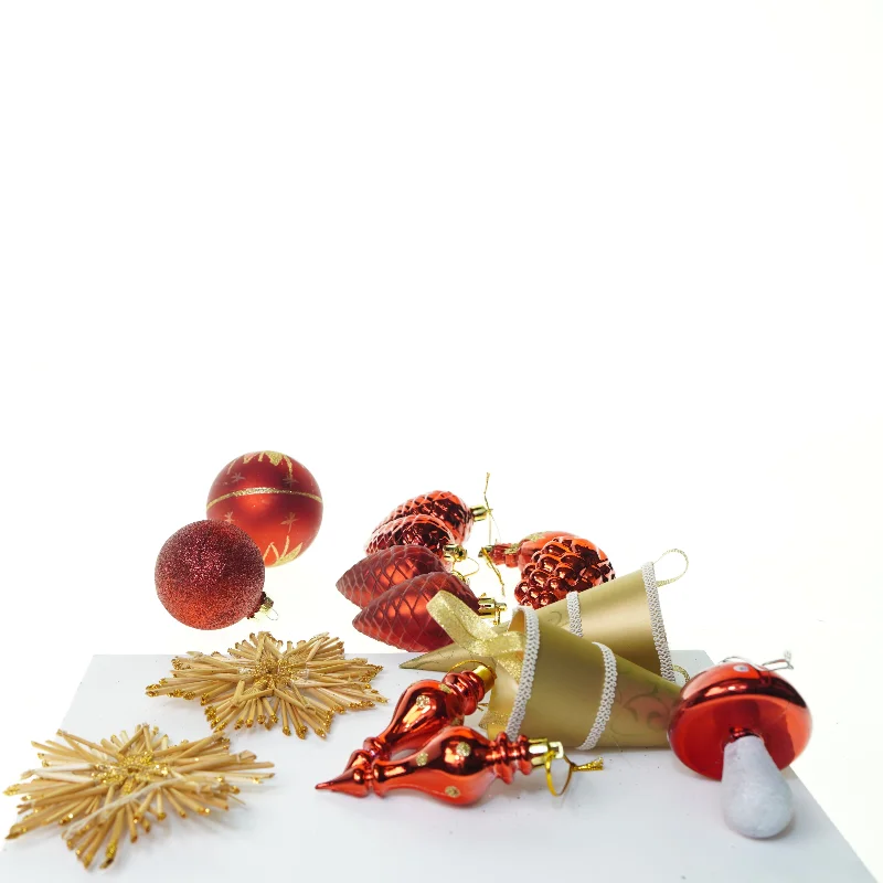 Vintage og retro blandet Julepynt, julekugler (str. 15 cm)