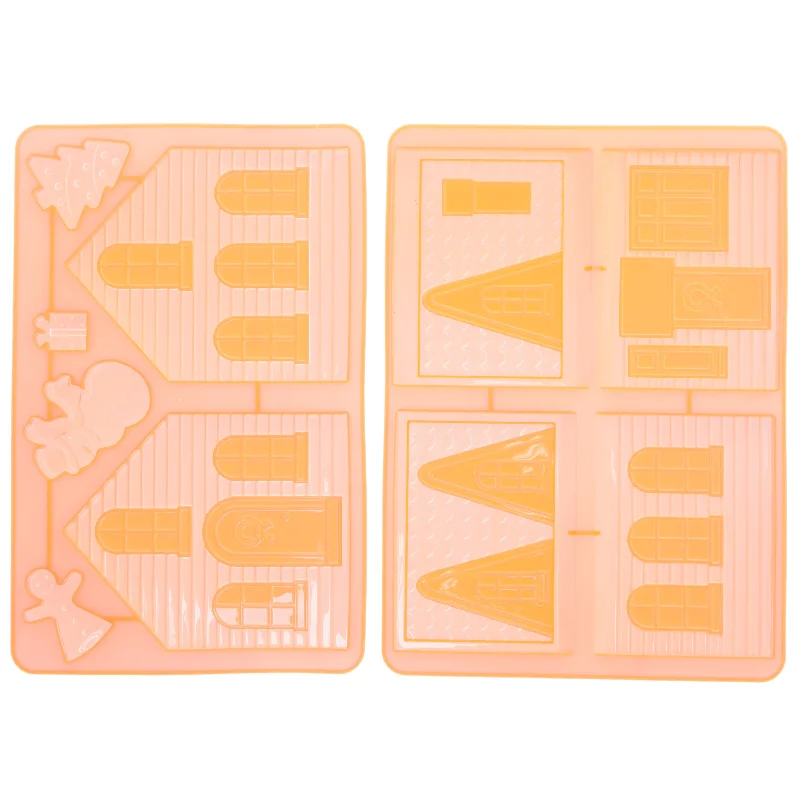 Julebag forme i silicone til peberkagehus (str. 2 styk, 33x21 cm)