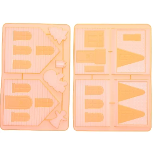 Julebag forme i silicone til peberkagehus (str. 2 styk, 33x21 cm)