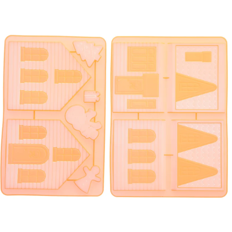 Julebag forme i silicone til peberkagehus (str. 2 styk, 33x21 cm)