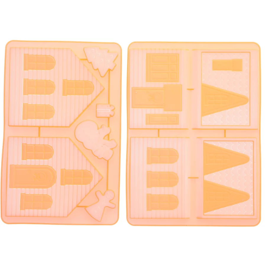 Julebag forme i silicone til peberkagehus (str. 2 styk, 33x21 cm)