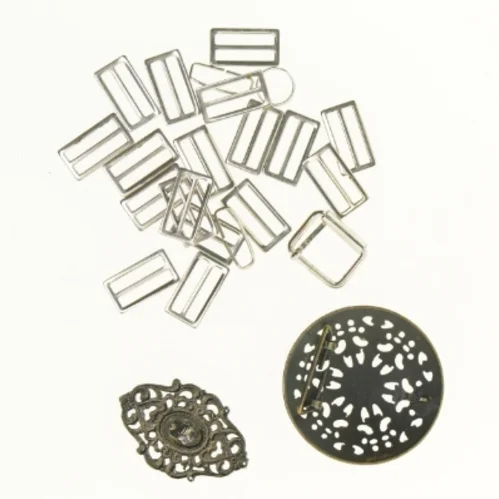 Assorteret bæltespænder (str. 8 x 8 cm 4 x 2 cm)