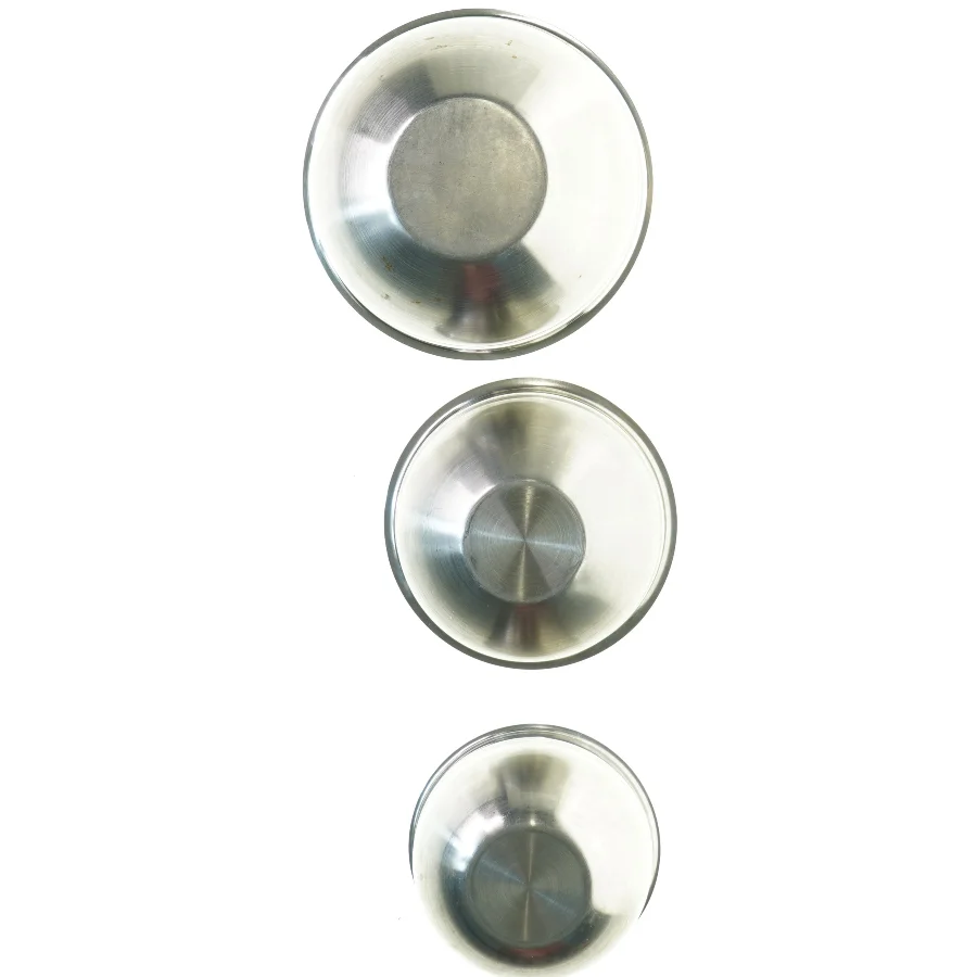 stålSkåle (str. 13 x 7 cm 15 x 7 cm 18 x 9 cm)