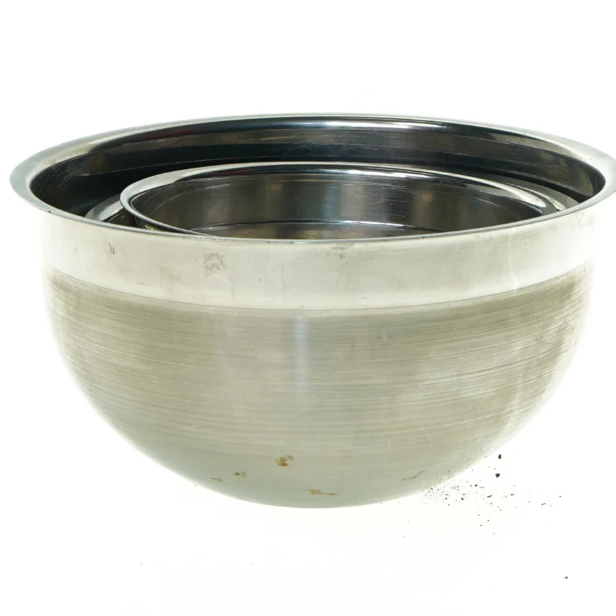 stålSkåle (str. 13 x 7 cm 15 x 7 cm 18 x 9 cm)