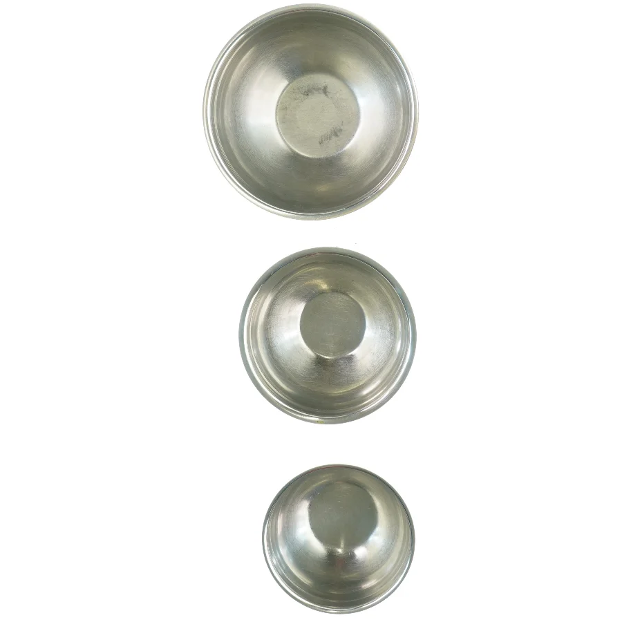 stålSkåle (str. 13 x 7 cm 15 x 7 cm 18 x 9 cm)