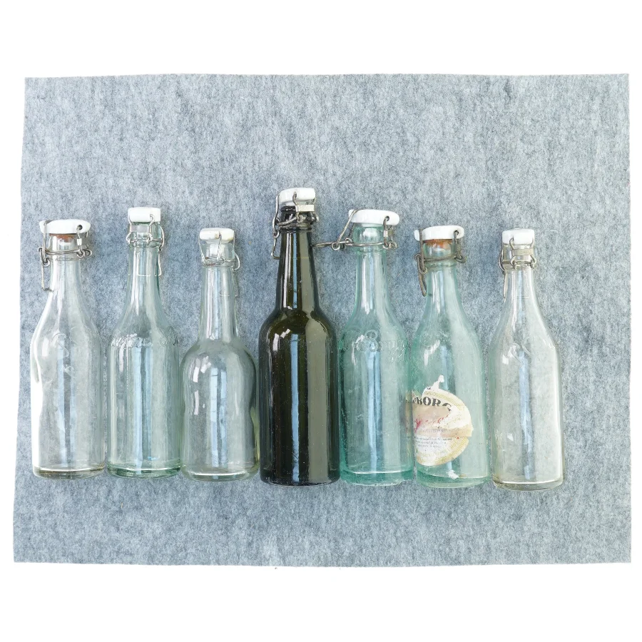 Forskellige patentflasker vintage glasflasker (str. 20 cm)