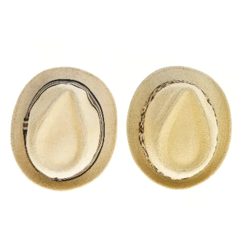 Sæt af to stråhatte med bånd (str. str 58 Ø 23 cm)