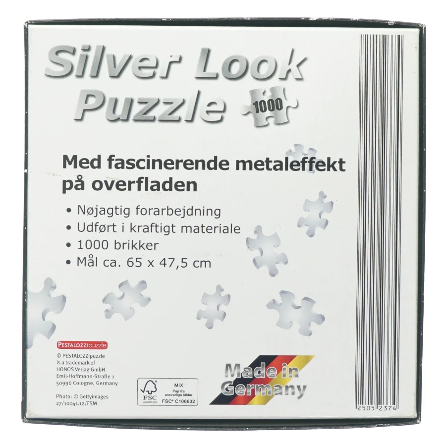 Silver look puzzle (str. 1000 brikker)