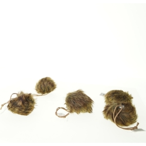 nye julekugler i “pels” fra Det Gamle Apotek (str. 8 cm)