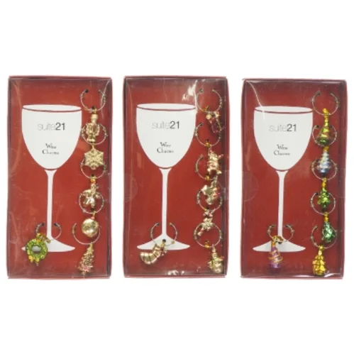 Wine charms fra Suite21 (str. 6 stk. pr. pakke)